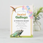 Reptile Birthday Einladung (Stehend Vorderseite)