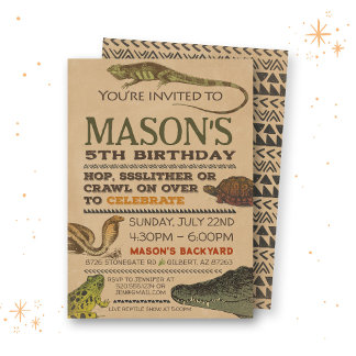 Reptile Birthday Einladung