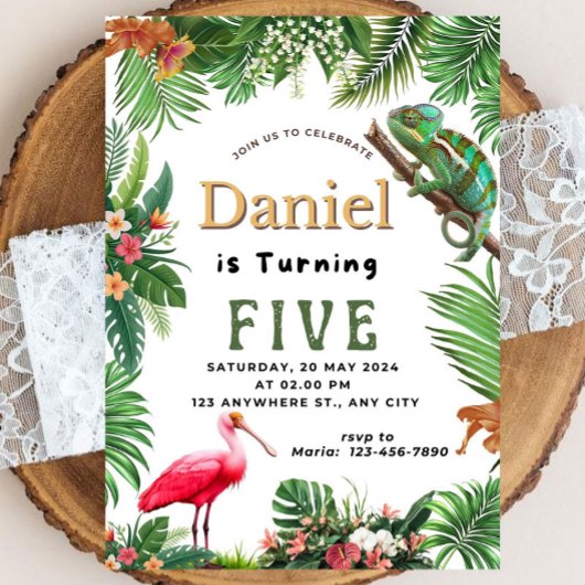 Reptile Birthday Einladung