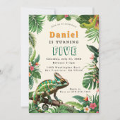 Reptile Birthday Einladung (Vorderseite)