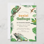 Reptile Birthday Einladung (Vorderseite)