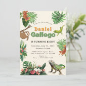 Reptile Birthday Einladung (Stehend Vorderseite)