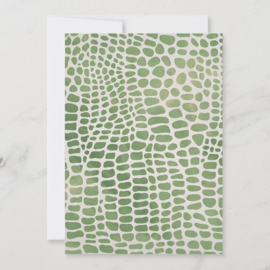 Reptile Birthday Einladung | Reptil-Party (Rückseite)