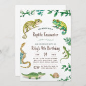 Reptile Birthday Schlange Party laden Digital Einl Einladung (Vorne/Hinten)