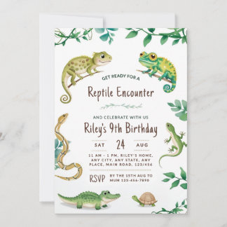 Reptile Birthday Schlange Party laden Digital Einl Einladung