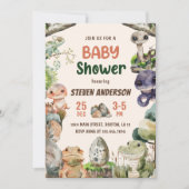 Reptile Boy Baby Boy Dusche Einladung (Vorderseite)