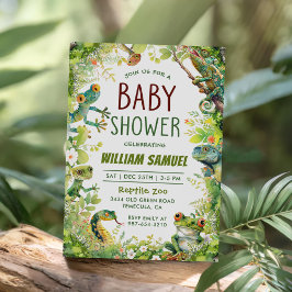 Reptile Boy Baby Boy Dusche Einladung