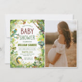 Reptile Boy Baby Boy Dusche Foto Einladung (Vorderseite)