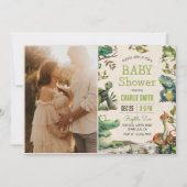 Reptile Boy Baby Boy Dusche Foto Einladung (Vorderseite)