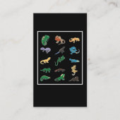 Reptile Collage Gecko Snake Lizard Visitenkarte (Vorderseite)