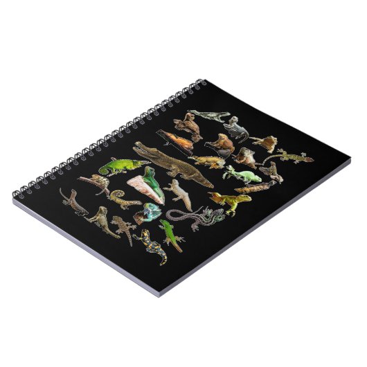 Reptile Collage Lizard Gecko Barto Dragon Notizblock (Linke Seite)