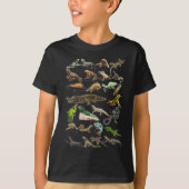 Reptile Collage Lizard Gecko Barto Dragon T-Shirt (Vorderseite)