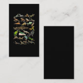Reptile Collage Lizard Gecko Barto Dragon Visitenkarte (Vorne/Hinten)