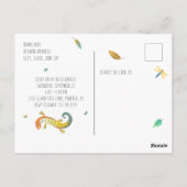 Reptile Geburtstagseinladung Postkarte (Rückseite)