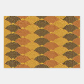Reptile Haut japanisches nahtloses Muster (Gold) Geschenkpapier Set (Vorderseite)