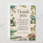 Reptile Kids 1. Geburtstag Dankeskarte (Vorderseite)