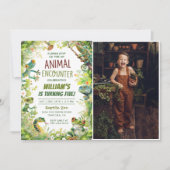 Reptile Kids Boy Geburtstagsparty Foto Einladung (Vorderseite)