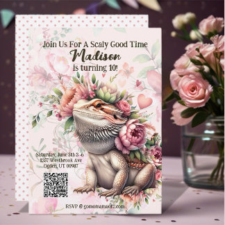 Reptile Lizard Birthday Einladung