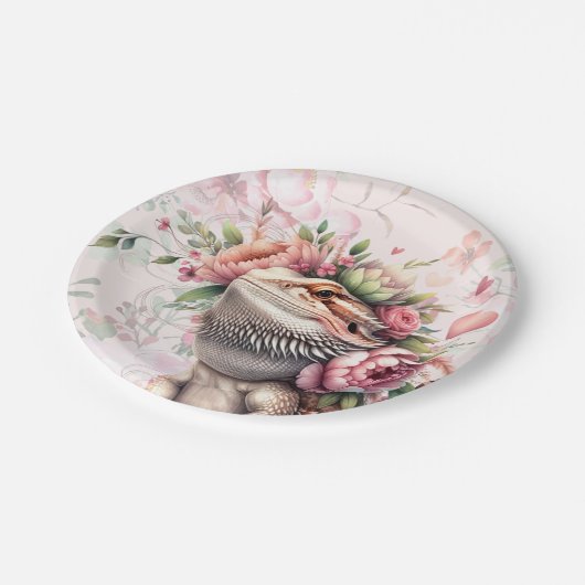 Reptile Lizard Birthday Pappteller (Schrägansicht)