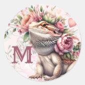 Reptile Lizard Birthday Runder Aufkleber (Vorderseite)