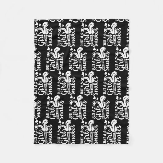 Reptile Lover nur ein Mädchen, das Schlangen Liebe Fleecedecke (Vorderseite)