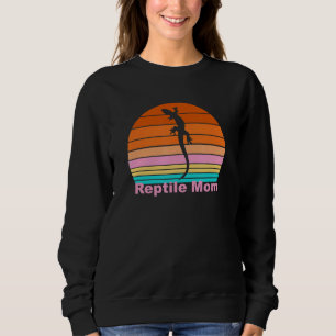 Reptile Mama Lizard Iguana Barteter Dragon Retro S Sweatshirt