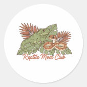 Reptile Mom Club Sticker | Cute Boho Reptile Decal (Vorderseite)