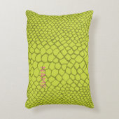 Reptile Muster Moderne Wohngestaltung Name Grün Ro Dekokissen (Vorderseite(Vertikal))