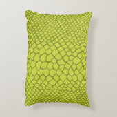 Reptile Muster Moderne Wohngestaltung Name Grün Ro Dekokissen (Rückseite(Vertikal))