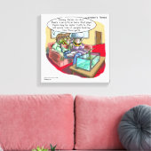 Reptile People Funny Rick London Canvas Print Leinwanddruck (Insitu (Wohnzimmer))