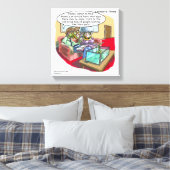 Reptile People Funny Rick London Canvas Print Leinwanddruck (Insitu (Schlafzimmer))