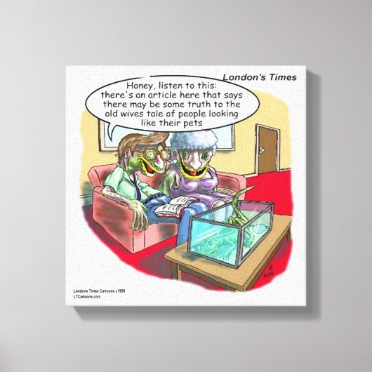 Reptile People Funny Rick London Canvas Print Leinwanddruck (Vorderseite)