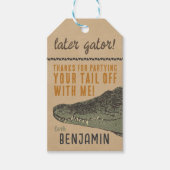 Reptile Personalisierten Geburtstag Danke Tags Geschenkanhänger (Vorderseite)