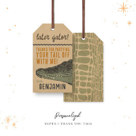 Reptile Personalisierten Geburtstag Danke Tags Geschenkanhänger