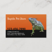 Reptile Pet Store Iguana Lizard Visitenkarte (Vorderseite)