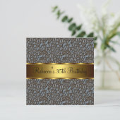 Reptile Print 35. Elegante Geburtstagsparty Einladung (Stehend Vorderseite)