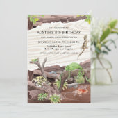 Reptile Show Geburtstagsparty Einladung (Stehend Vorderseite)