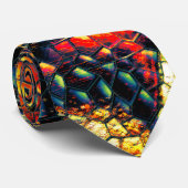 Reptile skin with very orangish and dark spots? krawatte (Gerollt)