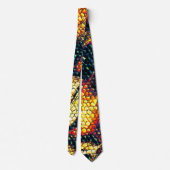 Reptile skin with very orangish and dark spots? krawatte (Rückseite)