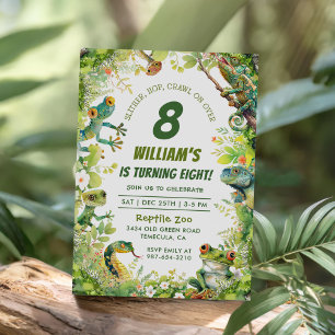 Reptile Slither Crawl Schlange Geburtstag Einladung