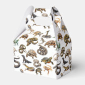 Reptile Snake Lizard Schildkröte Tiermuster Geschenkschachtel (Rückseite)
