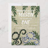 Reptile Snake Zoo Tropische Geburtstagsparty Einladung (Vorderseite)