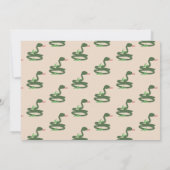 Reptile Snake Zoo Wild Geburtstagsparty Einladung (Rückseite)