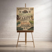 Reptile Thema Geburtstagsparty Begrüßung Poster