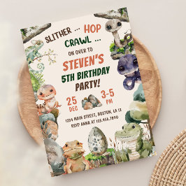 Reptile Themed Kid's Geburtstagsparty Einladung