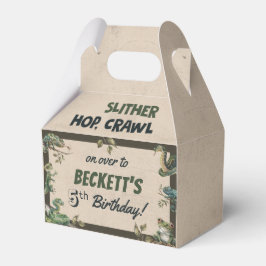 Reptile Themed Kid's Geburtstagsparty Geschenkschachtel