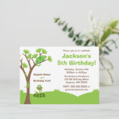 Reptile Tree Geburtstagsparty Einladung (Stehend Vorderseite)