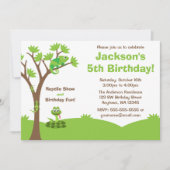 Reptile Tree Geburtstagsparty Einladung (Vorderseite)