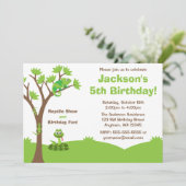 Reptile Tree Geburtstagsparty Einladung (Stehend Vorderseite)