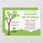 Reptile Tree Geburtstagsparty Einladung (Vorne/Hinten)